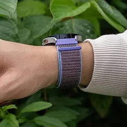 Ремінець нейлоновий на липучці BeWatch для Samsung Galaxy Watch 4/5/6 Бузковий (1011332.4UW) - мініатюра 4