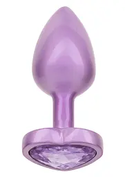 Анальна пробка Calexotics Diamond Heart Plug S, 6 см (фіолетовий)