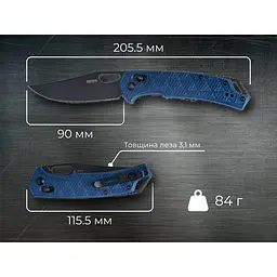 Ніж складаний SRM Retriever 9201-PL, синій - мініатюра 8