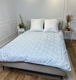 Ковдра полуторна подвійна 4 сезони з холлофайбера Arda 21555 150х210 см блакитна