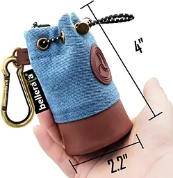 Стильний джинсовий диспенсер для пакетів Bellerata Poop Bag Holder + 1 рулон у комплекті - мініатюра 2