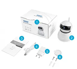 Поворотна камера Sannce Wi-Fi IP HD 1080P Escam Wanscam Оригінал - мініатюра 8