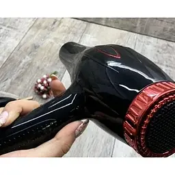 Фен для волосся Gemei GM 1770 2200 Вт Чорний - мініатюра 4