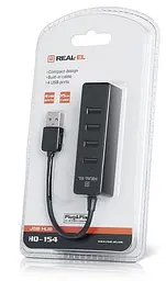USB-Хаб Real-EL HQ-154 Black UAH (EL123110007) - мініатюра 4