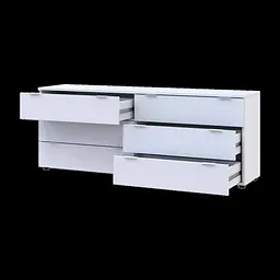 Комод Doros Рон 9 Білий 6 Шухлядок 160х38х62 (41516175) - мініатюра 8