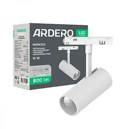 Світлодіодний магнітний трековий світильник Ardero MGN303, 10W 4000К білий (80604)