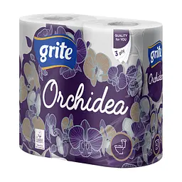Туалетний папір Grite Orchidea 3 шари 4 рулони (4770023348095)