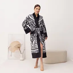 Кімоно жіноче з плюшевого велюру Kimono Noire 18131 L