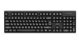 Клавіатура мембранна USB 2E KS-131 Black, 104key, USB-A, EN/UK