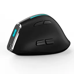 Комп'ютерна миша Zelotes F-36 вертикальна бездротова з акумулятором 2,4G+Bluetooth Black - мініатюра 5