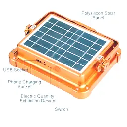 Прожекторний ліхтар D8 12000 mAH на сонячній батареї Power Bank - мініатюра 3