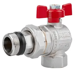 Кран кульовий Icma FAR. ROSSA 3/4" кутовий №362 (87362AE11) - мініатюра 1