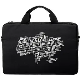 Сумка для ноутбука Vinga 15.6" NB1502 Black, white print (NB1502UWBK) - мініатюра 4