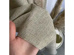 Штори з легкого льону бежевого кольору на тасьмі 2шт. 150х270 ALBO pbe0052574 - мініатюра 3