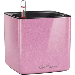Вазон Lechuza Cube Glossy 14 рожевий (13513)