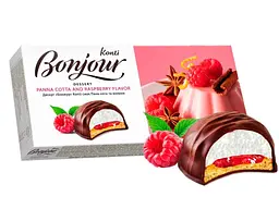 Десерт КОНТІ "Bonjour" Konti смак Пана-коти та малини 232г