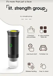 Портативна USB-кавоварка 3-в-1 для еспресо, капсул і меленої кави — компактна, бездротова, з підігрівом - мініатюра 6