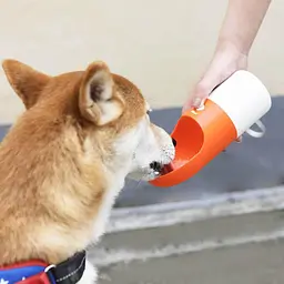 Поїлка портативна для собак Moestar Rocket Pet Cup 230ml White/Orange - мініатюра 3