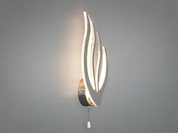 Світлодіодний настінний світильник для спальні та коридору Diasha 2527/1HR хром LED 16 W 34 см - мініатюра 3