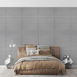 Покриття вінілове самоклеюче 3D рейки Sticker Wall 600х600х2.8мм Скандинавський білий шпон SW-00002197 - мініатюра 6