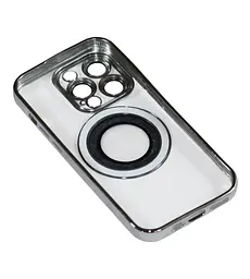 Магнітний чохол XON PhoneCase Magnetic для iPhone 14 Pro (PCMC1114300G 8048) Сірий/Прозорий - мініатюра 4