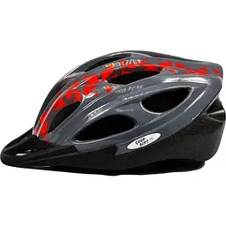 Шлем велосипедный "GOOD BIKE" L 58-60 см серо/красный (88855/5-IS)