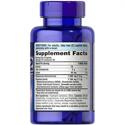 Глюкозамін хондроїтин і МСМ Puritan's Pride Triple Strength Glucosamine Chondroitin & MSM 60 капсул - мініатюра 2