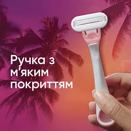 Одноразові станки для гоління (бритви) жіночі Venus Smooth Miami 3 шт. - мініатюра 6