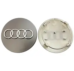 Ковпачки колеса на литі диски Audi D=60 мм посадковий D=59 мм об'ємний логотип Сері 1 шт
