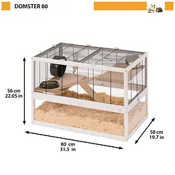 Клітка Ferplast Domster 80 для хом'яків і мишей, дерев'яна - мініатюра 2