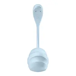 Віброяйце Satisfyer Smooth Petal блакитний - мініатюра 4