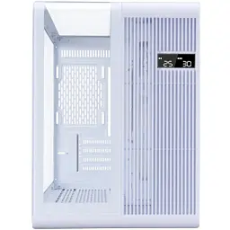 Корпус 1stPlayer RT6, White, без БЖ, Midi Tower, для Micro ATX / Mini ITX, 2xUSB 3.0 / 1xUSB 2.0, макс. CPU - 157 мм / VGA - 330 мм, бічна панель із загартованого скла, цифровий екран - мініатюра 8