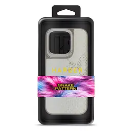 Кожаный чехол для Apple iPhone 15 Pro, Harder Snake Pattern, бежевый, термополиуретан ТПУ + экокожа с текстурой змеиной кожи, панель, защита корпуса, противоударный, микрофибра, рамка вокруг камеры, защита всего корпуса, (ARM76795) - мініатюра 3