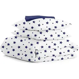 Комплект постільної білизни Cosas Big stars CS3 Полуторний синій (StarBigBlue_El-DBlue_160)