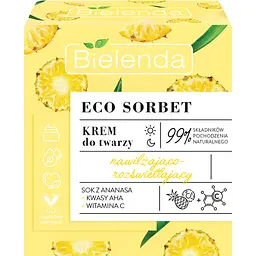Крем для обличчя Bielenda Eco Sorbet Ананас зволожуючий та освітлюючий 50 мл - мініатюра 3