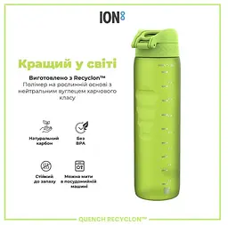 Пляшка для води ION8 1000 мл (ЕКО пляшка) BPA Free Green (I8RF1000GRE) - мініатюра 7