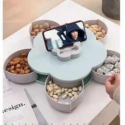Тарілка - органайзе що обертається манежниця  фруктовниця Flower Candy Box - мініатюра 5