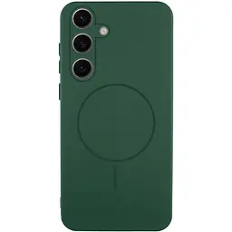 Чохол Silicone Cover Lakshmi Full Camera (AA) with Magnetic Fit для Samsung Galaxy A37 5G Зелений / Dark green