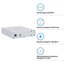 Акумуляторна батарея для ДБЖ Deye LiFePO4 38.4 V / 200 А*ч (BOS-A) - мініатюра 3