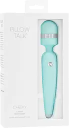 Розкішний вібромасажер PILLOW TALK - Cheeky Teal з кристалом Swarovski, плавне підвищення потужності - мініатюра 6