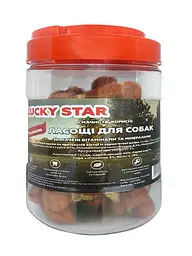 Гантельки з м'ясом курки на пресованій кістці Lucky star з сиром'ятної шкіри в тубі 500 г - мініатюра 2