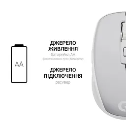 Мишка OfficePro M267G Silent Click Wireless Gray (M267G) - мініатюра 9