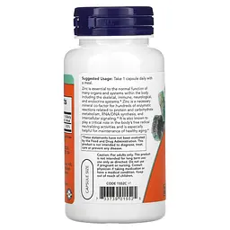 Вітаміни та мінерали NOW Zinc Picolinate 50 mg, 120 вегакапсул - мініатюра 3
