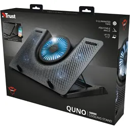 Підставка до ноутбука Trust GXT 1125 Quno (17.3") Blue LED Black (23581_TRUST) - мініатюра 5