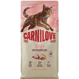 Сухий корм для стерилізованих котів Carnilove True Fresh Turkey Sterilised індичка 6 кг
