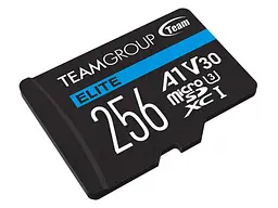 Карта пам'яті Team Elite microSDXC UHS-I (U3) V30 A1 + SD-адаптер 256 GB (TEAUSDX256GIV30A103) - мініатюра 3