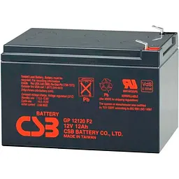 Акумулятор CSB AGM 12V (12V/12Ah/144Wh) (GP12120) [112281] - мініатюра 1