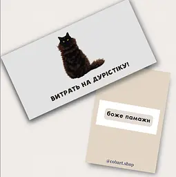 Набір 3Д стікер та конверт для грошей Cobart "Black cat"