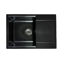 Кухонна мийка Adamant HORIZON MEDIUM чорний металік 700x500x230 мм, з крилом 70 см - мініатюра 2