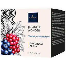 Денний крем з чорницею та вайнбері SPF20 Famirel Japanese Wonder 50мл